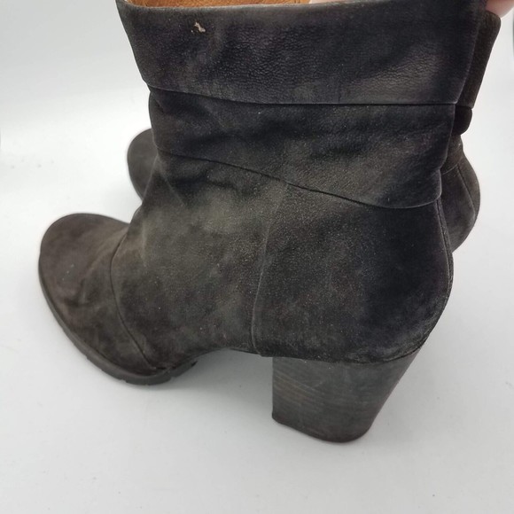 Clarks Womens 7.5 Mission Zelle Side Zip Ankle Boots Heel Booties Black 64521 - Picture 4 of 10